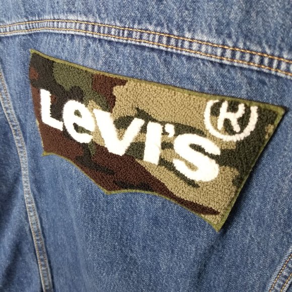 Levi's Mens 3XL Blue Long Sleeves Button Front Den - Picture 8 of 10